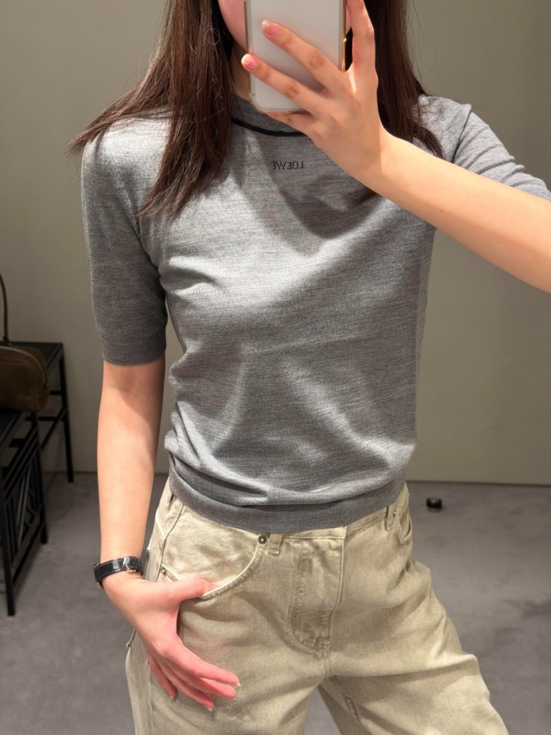 Loewe Anagram Embroidered Wide-Leg Cream Jeans view
