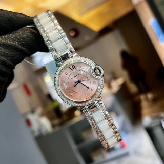 Cartier Ballon Bleu 33mm Rose Gold Diamond Watch view 2