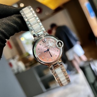 Cartier Ballon Bleu 33mm Rose Gold Diamond Watch view 4