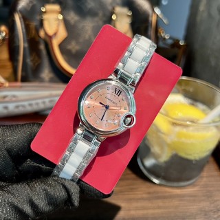 Cartier Ballon Bleu 33mm Rose Gold Diamond Watch view 6