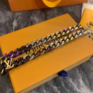 Louis Vuitton Monogram Chain Link Necklace - Rainbow Multi view 8