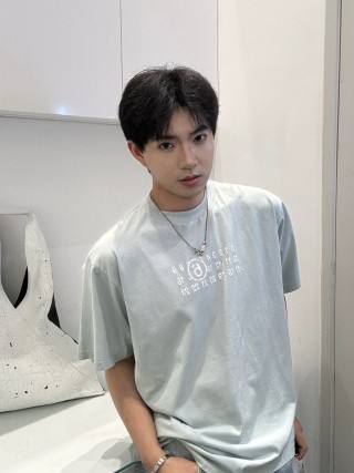 White Short Sleeve T-Shirt with Numeric Calendar Graphic Print view 2