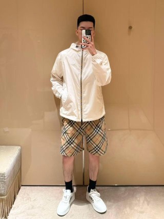 Burberry Beige Check Bermuda Shorts view 3
