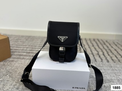 Prada Nylon Shoulder Bag Black view 1