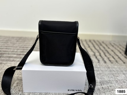 Prada Nylon Shoulder Bag Black view 4