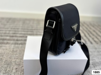 Prada Nylon Shoulder Bag Black view 5