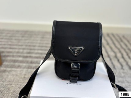 Prada Nylon Shoulder Bag Black view 6