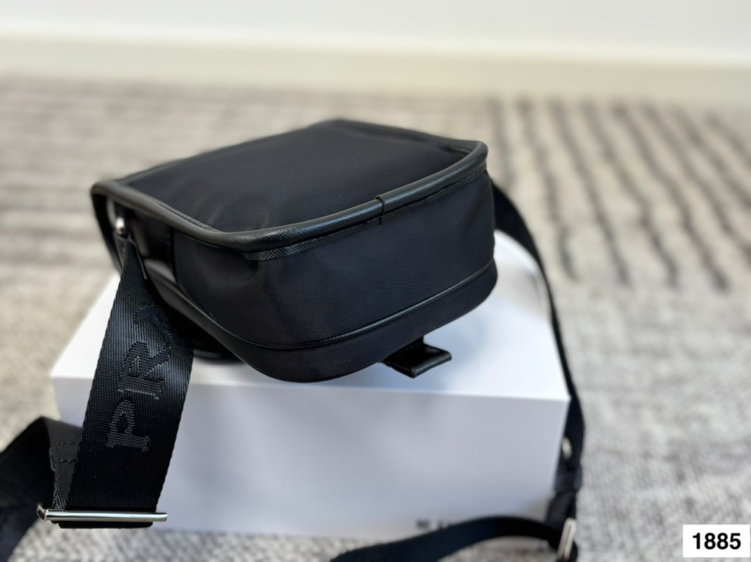 Prada Nylon Shoulder Bag Black view