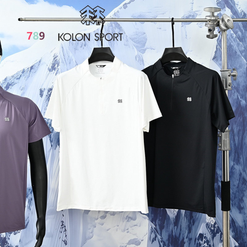 Kolon Sport Half-Zip Performance Tee Black view