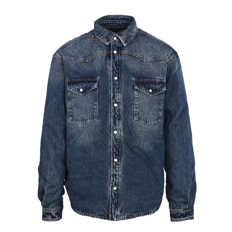 Vintage Dark Wash Denim Shirt Jacket view