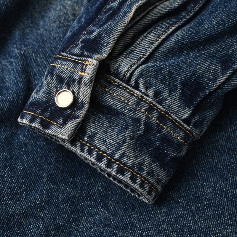 Vintage Dark Wash Denim Shirt Jacket view