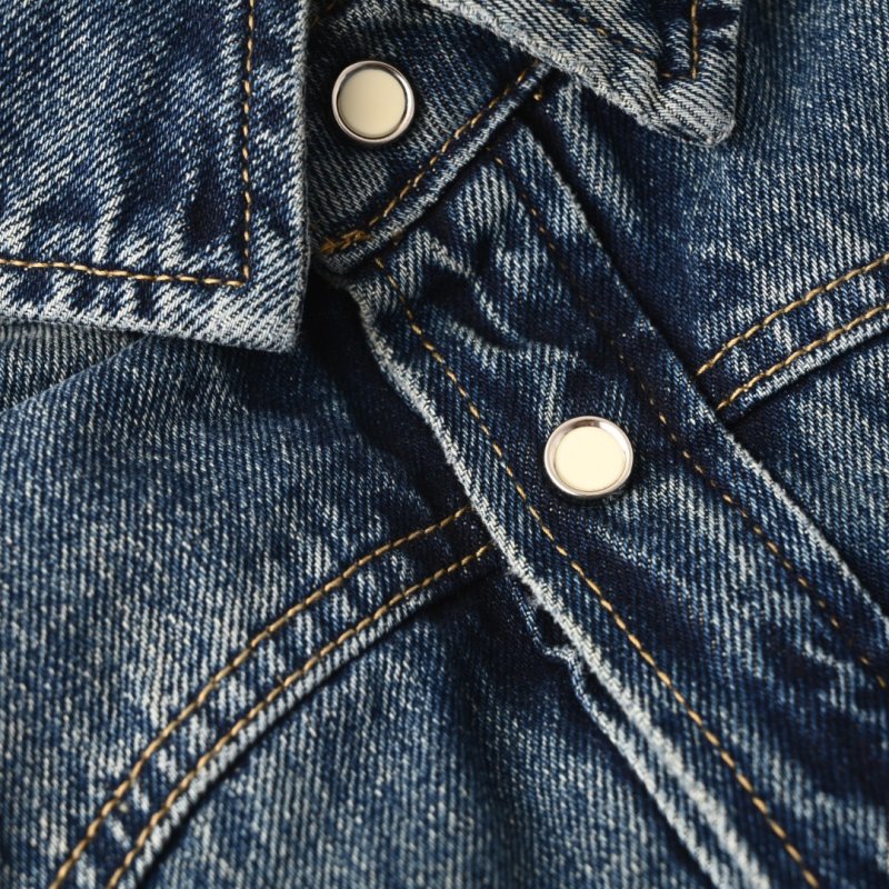 Vintage Dark Wash Denim Shirt Jacket view
