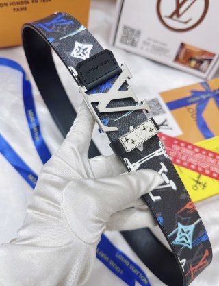 Louis Vuitton Monogram Graffiti Belt Black Multi view 4