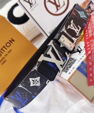 Louis Vuitton Monogram Graffiti Belt Black Multi view 6