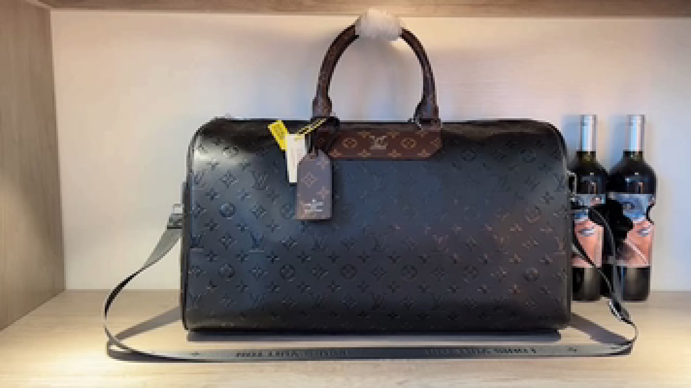 Louis Vuitton Keepall Monogram Travel Bag Black