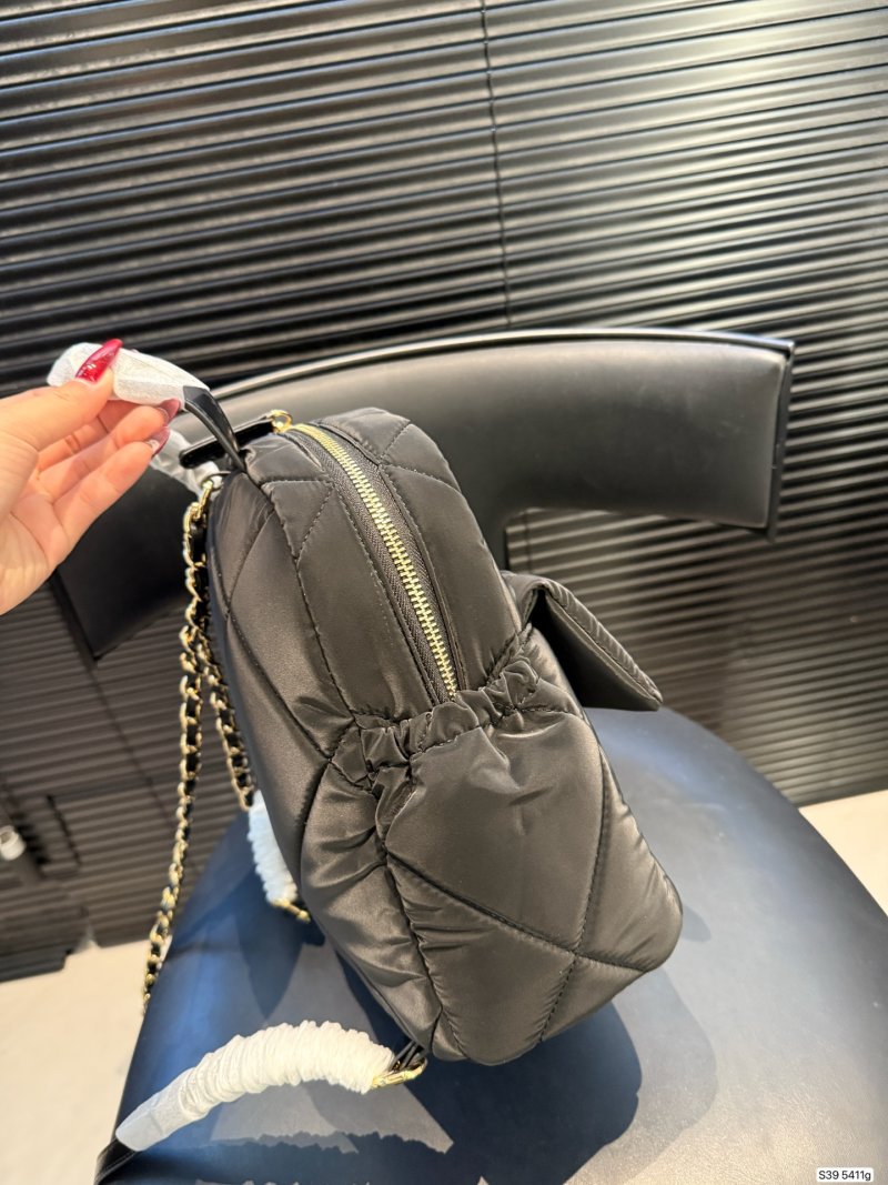 Chanel 25N Quilted Nylon Backpack - Olive view