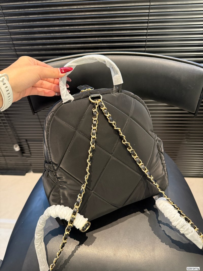 Chanel 25N Quilted Nylon Backpack - Olive view