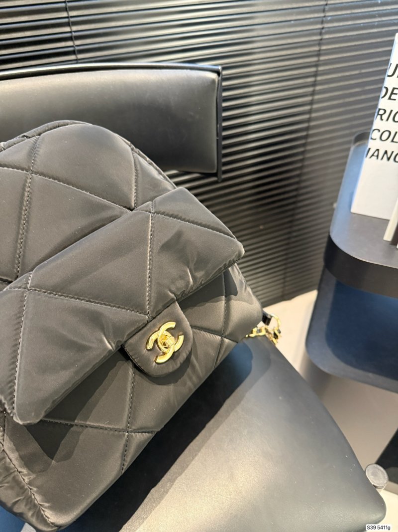Chanel 25N Quilted Nylon Backpack - Olive view