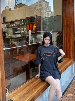 Vintage Washed Black Graphic Print T-Shirt view 5