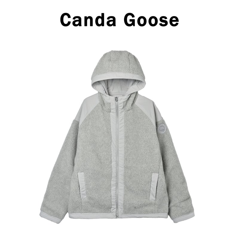 Alberni Dual-Face Wool Fleece Hooded Jacket White view