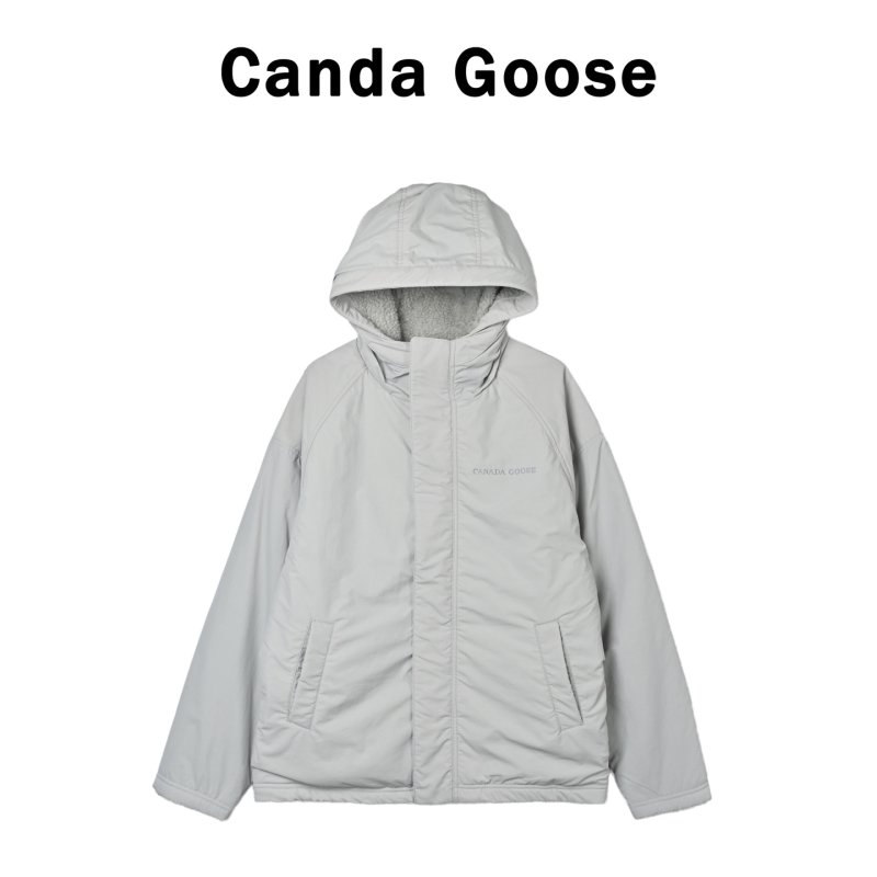 Alberni Dual-Face Wool Fleece Hooded Jacket White view