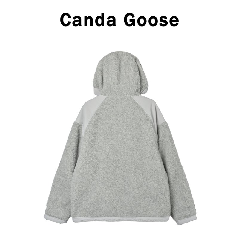Alberni Dual-Face Wool Fleece Hooded Jacket White view