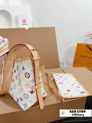 Louis Vuitton Carryall Multicolor Monogram White Canvas Shoulder Bag view 6