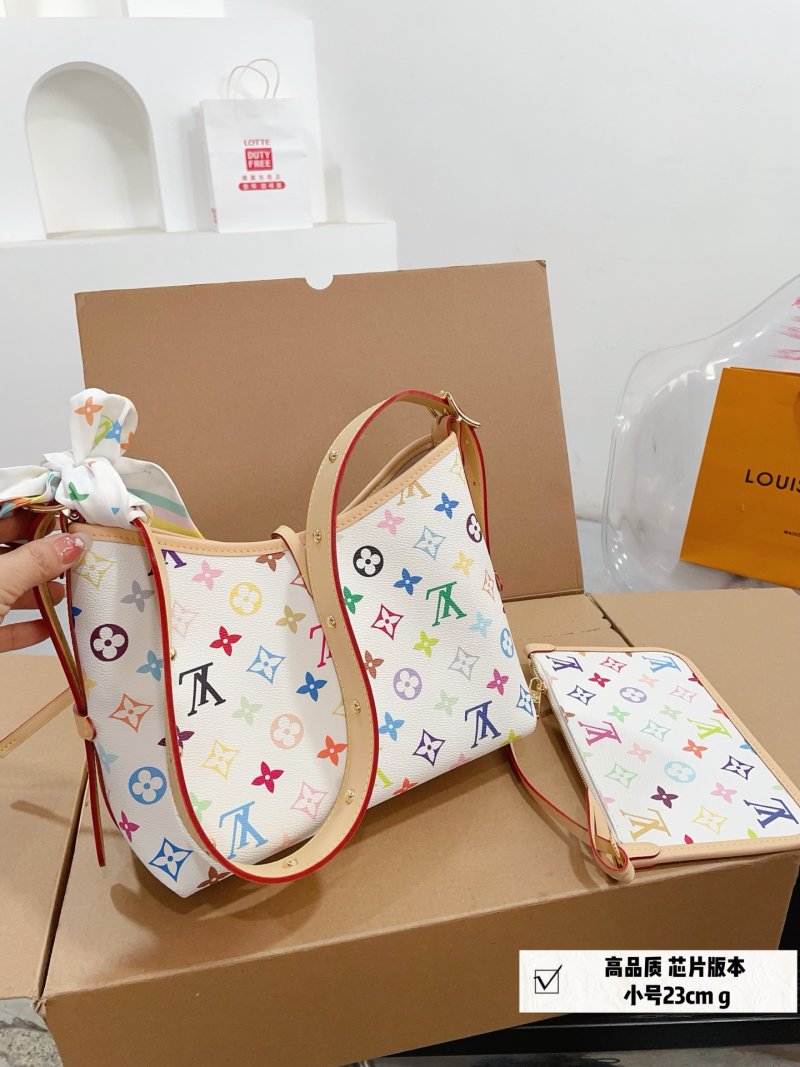 Louis Vuitton Carryall Multicolor Monogram White Canvas Shoulder Bag view