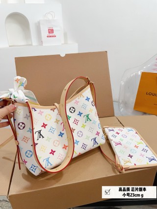 Louis Vuitton Carryall Multicolor Monogram White Canvas Shoulder Bag view 7