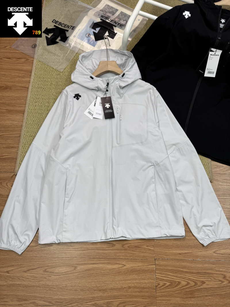 Descente UPF50+ Ice-Cool Nylon Windbreaker Jacket - Light Grey view
