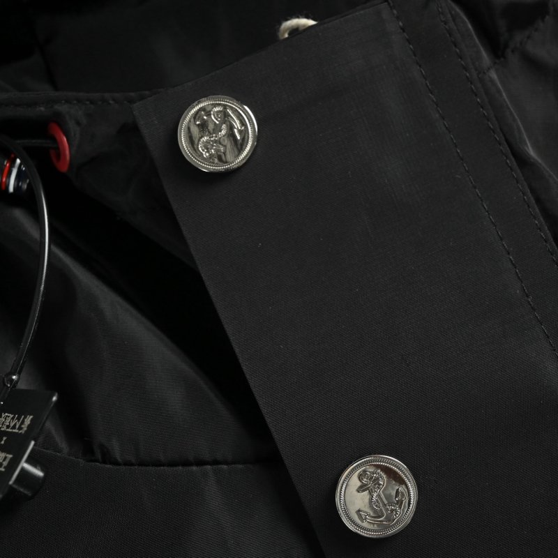 Essentials Black Nylon Track Jacket with Stripe Trim view