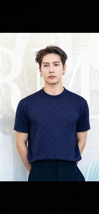 Navy Washed Short-Sleeve Crew Neck T-Shirt view 2