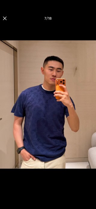 Navy Washed Short-Sleeve Crew Neck T-Shirt view 9