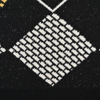 Louis Vuitton Damier Argyle Knit Sweater Black Gold view 6