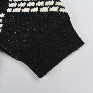 Louis Vuitton Damier Argyle Knit Sweater Black Gold view 7