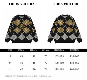 Louis Vuitton Damier Argyle Knit Sweater Black Gold view 9