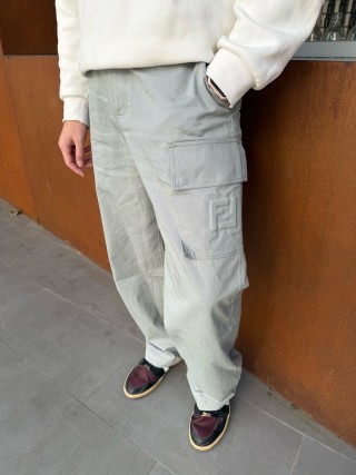 Fendi Grey Monogram Relaxed Fit Pants view 2