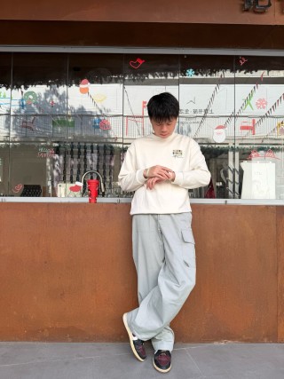 Fendi Grey Monogram Relaxed Fit Pants view 3