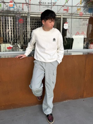 Fendi Grey Monogram Relaxed Fit Pants view 7