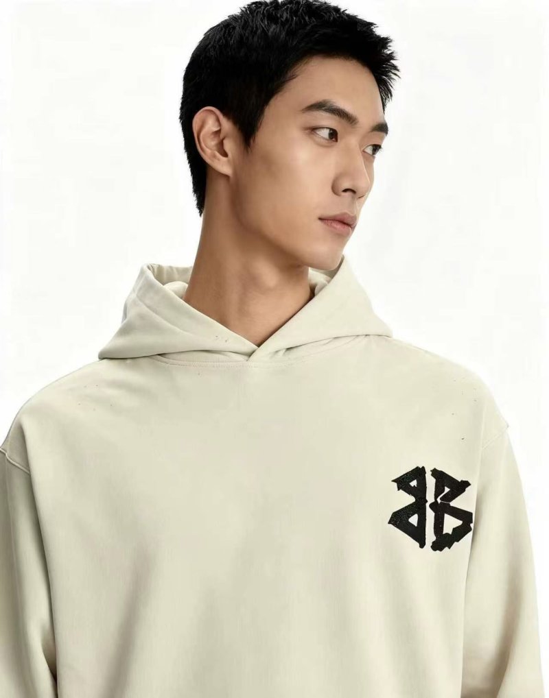 Essentials Cream Logo Hoodie view