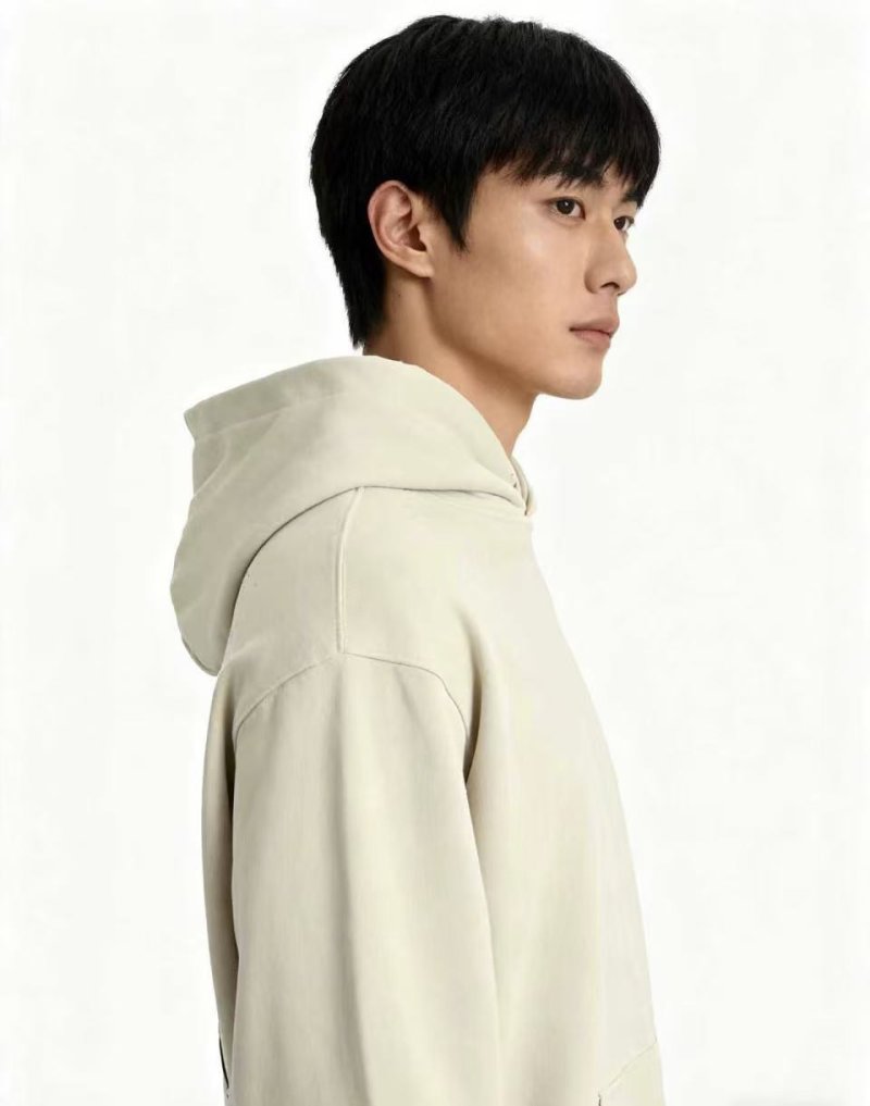 Essentials Cream Logo Hoodie view