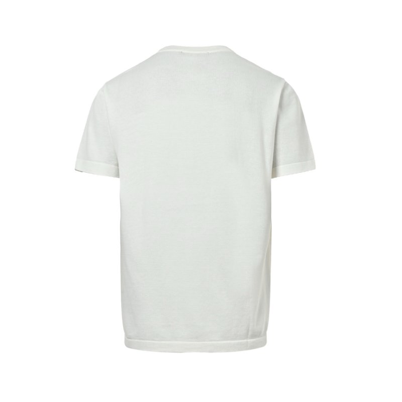 Louis Vuitton White Crew Neck T-Shirt with Gold LV Logo view