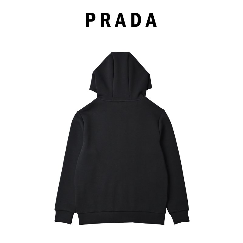 Essentials Black Zip-Up Jacket with Red Stripe Detail view