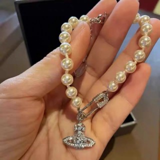 Vivienne Westwood Saturn Pearl Charm Bracelet view 1