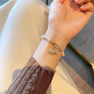 Vivienne Westwood Saturn Pearl Charm Bracelet view 2