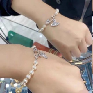 Vivienne Westwood Saturn Pearl Charm Bracelet view 4