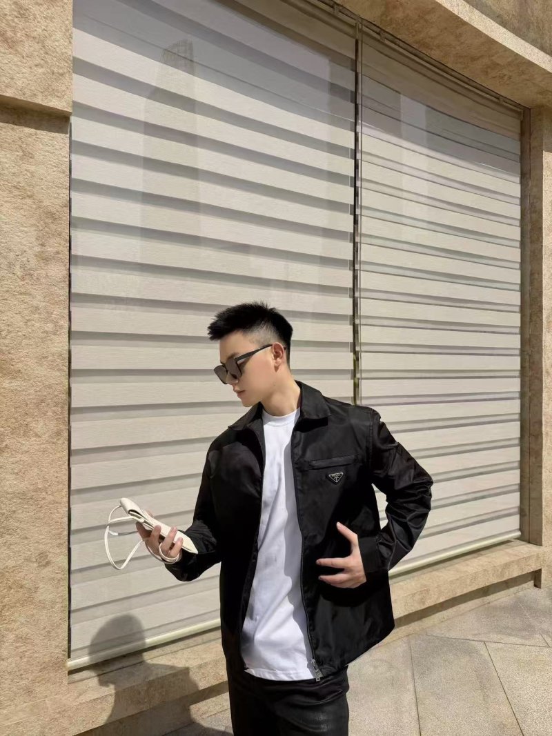 Prada Black Nylon Shirt Jacket view