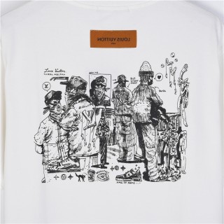 Louis Vuitton LV Monogram Foam Print Short Sleeve T-Shirt White view 6