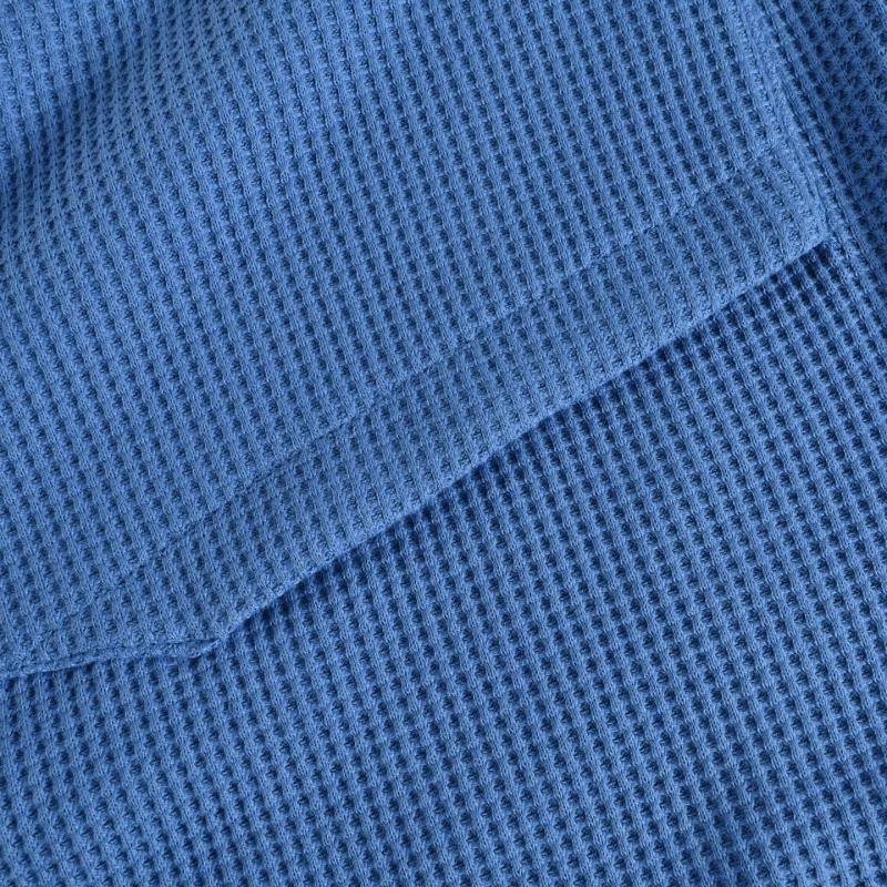 Blue Waffle Knit Zip Hoodie view