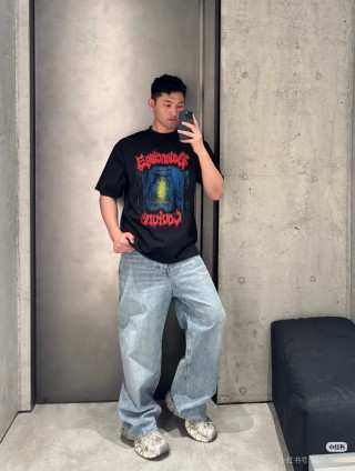 Balenciaga Graphic Print Black T-Shirt view 2